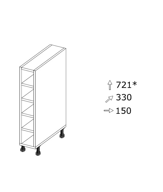Alakaappi S15 VAR.1 L 150 x K 721 Alakaappi S15 VAR.1 L 150 x K 721